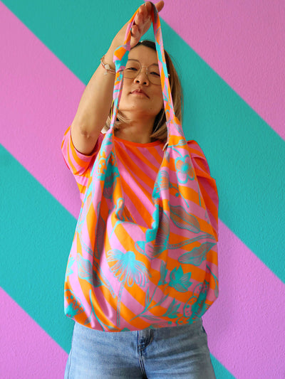 J&J Bio Canvas Big Bouquet orange