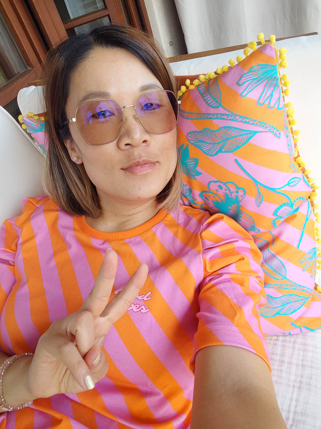 J&J Bio Canvas Big Bouquet orange