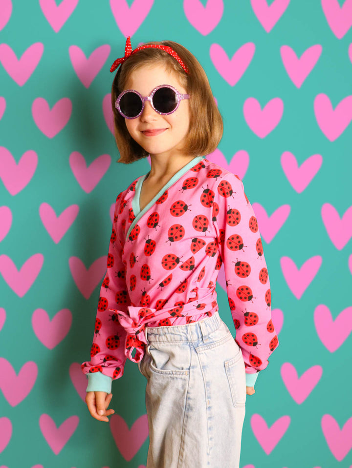 J&amp;J Jersey Ladybug pink