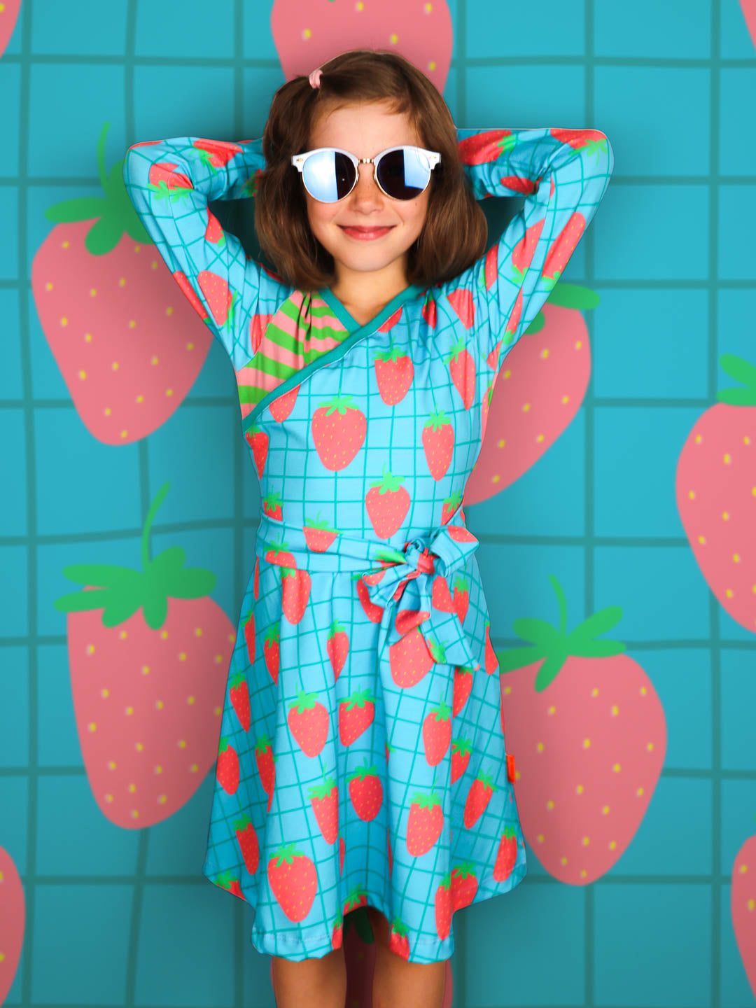 J&J Bio Jersey Yummy Grid helltürkis