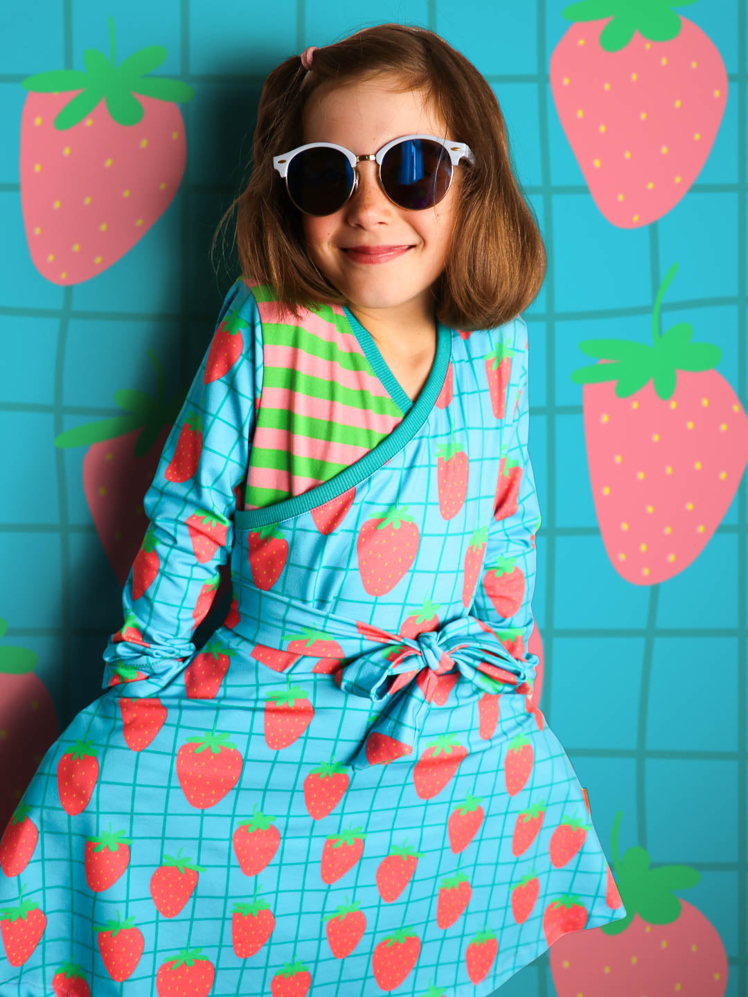 J&J Bio Jersey Yummy Grid helltürkis