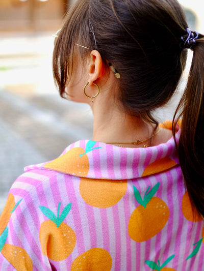 J&J Bio Frottee Stripez'n Tangerines rosa