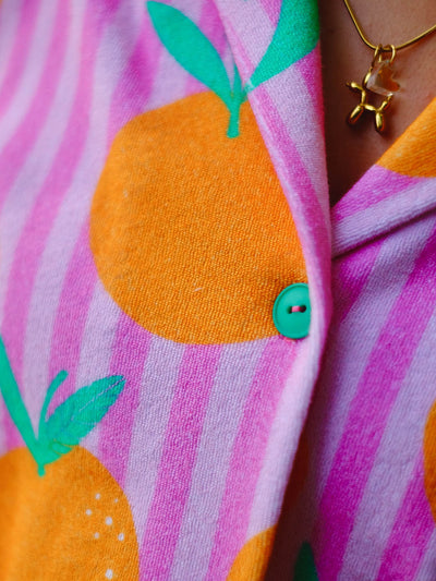 J&J Bio Frottee Stripez'n Tangerines rosa