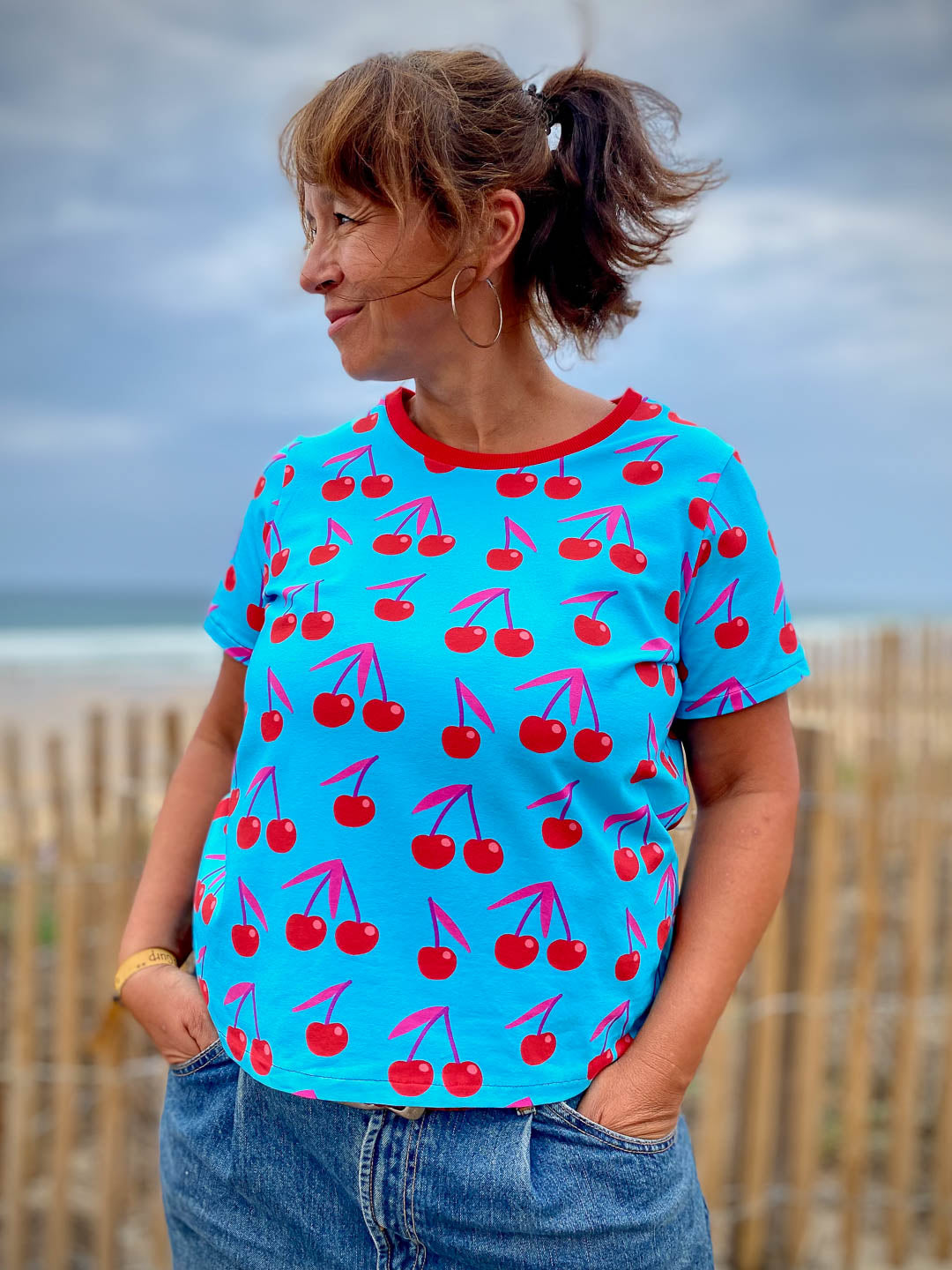 J&J Bio Jersey Cherry Lady helltürkis