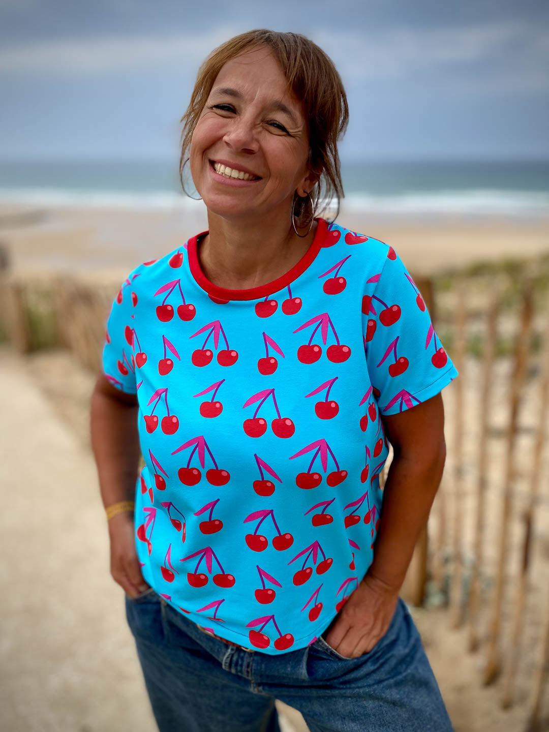 J&J Bio Jersey Cherry Lady helltürkis