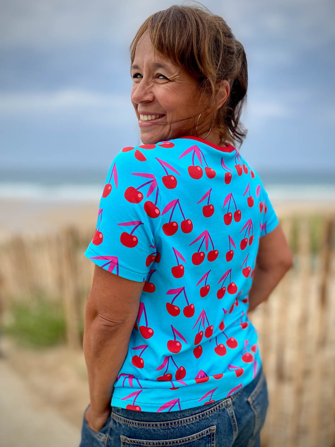 J&J Bio Jersey Cherry Lady helltürkis