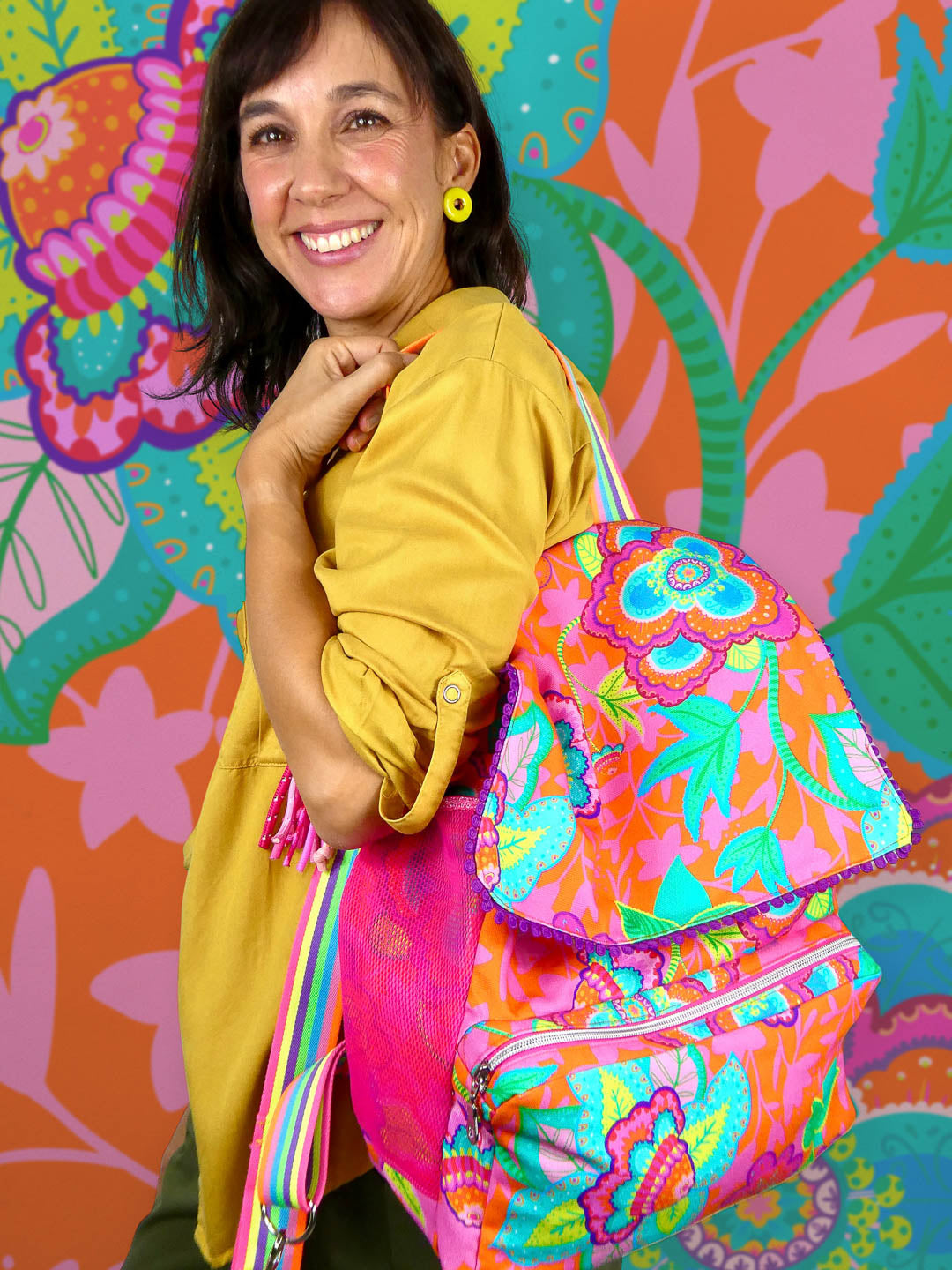 J&J Bio Canvas Fabulous Flowers orange