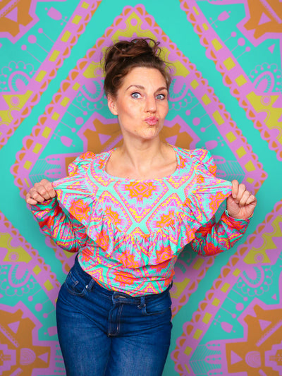 J&J Bio BW-Modal Jersey Boho Vibes aqua