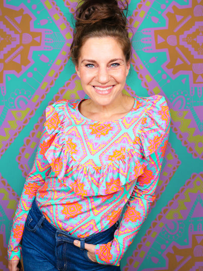 J&J Bio BW-Modal Jersey Boho Vibes aqua