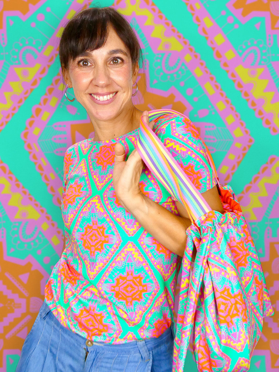 J&J Bio BW-Modal Jersey Boho Vibes aqua