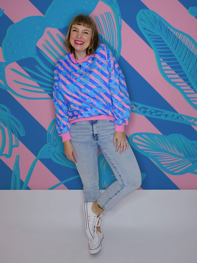 J&J Bio Kuschelsweat Big Bouquet royal