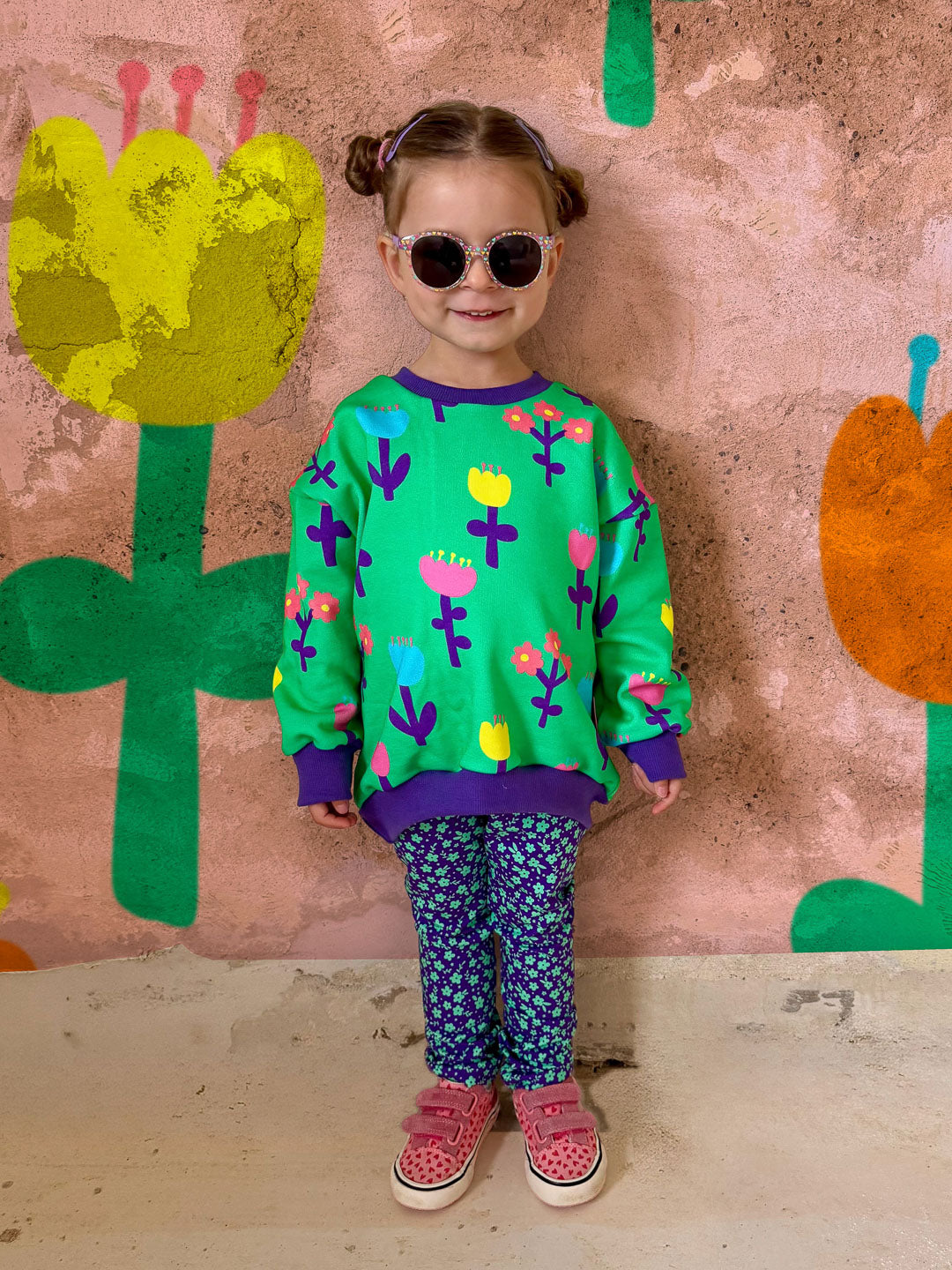 J&J Bio Kuschelsweat Frühlingsgefühle hellgrün