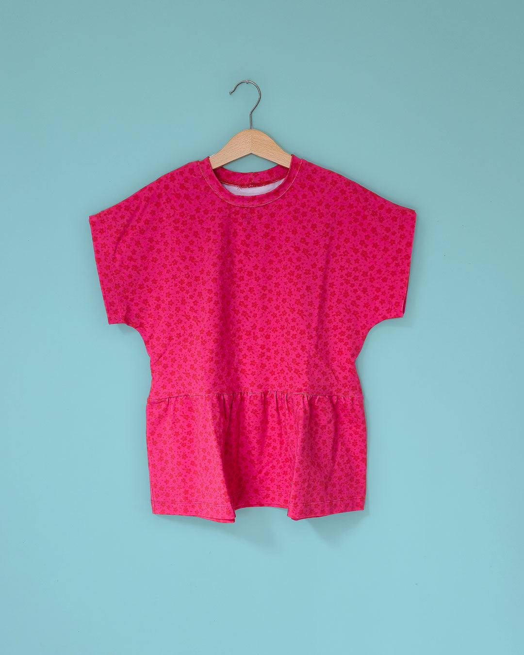 J&J Bio Jersey Petite Fleurs rot