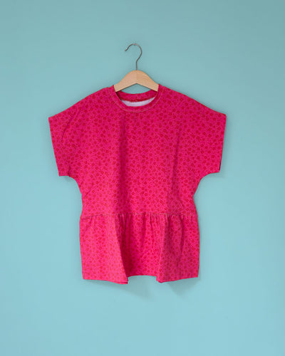 J&J Bio Jersey Petite Fleurs rot