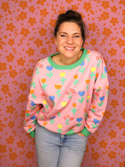 J&J Bio Kuschelsweat Frühlingsgefühle rose