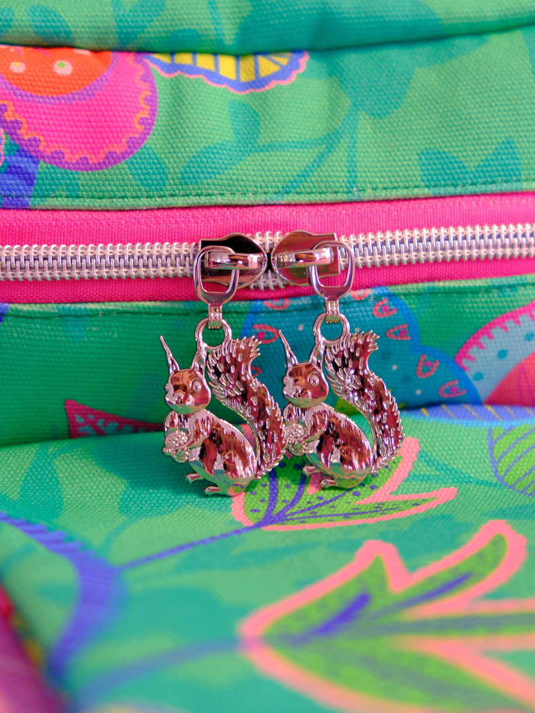 J&J Zipper #5 Squirrel silber