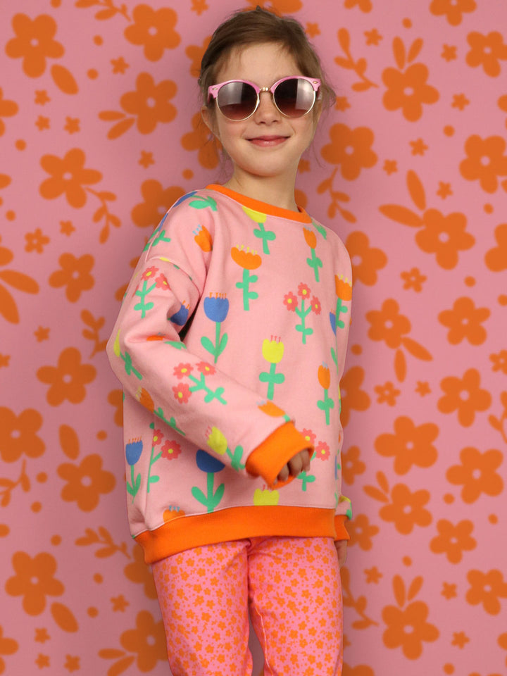 J&amp;J Bio Kuschelsweat Frühlingsgefühle rose