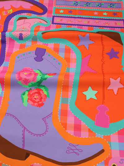 B-Ware Bio Canvas Panel Madame Santas Boots orange