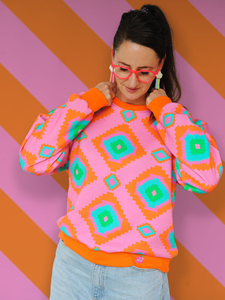 J&amp;J Bio Kuschelsweat Color Nomads rosa