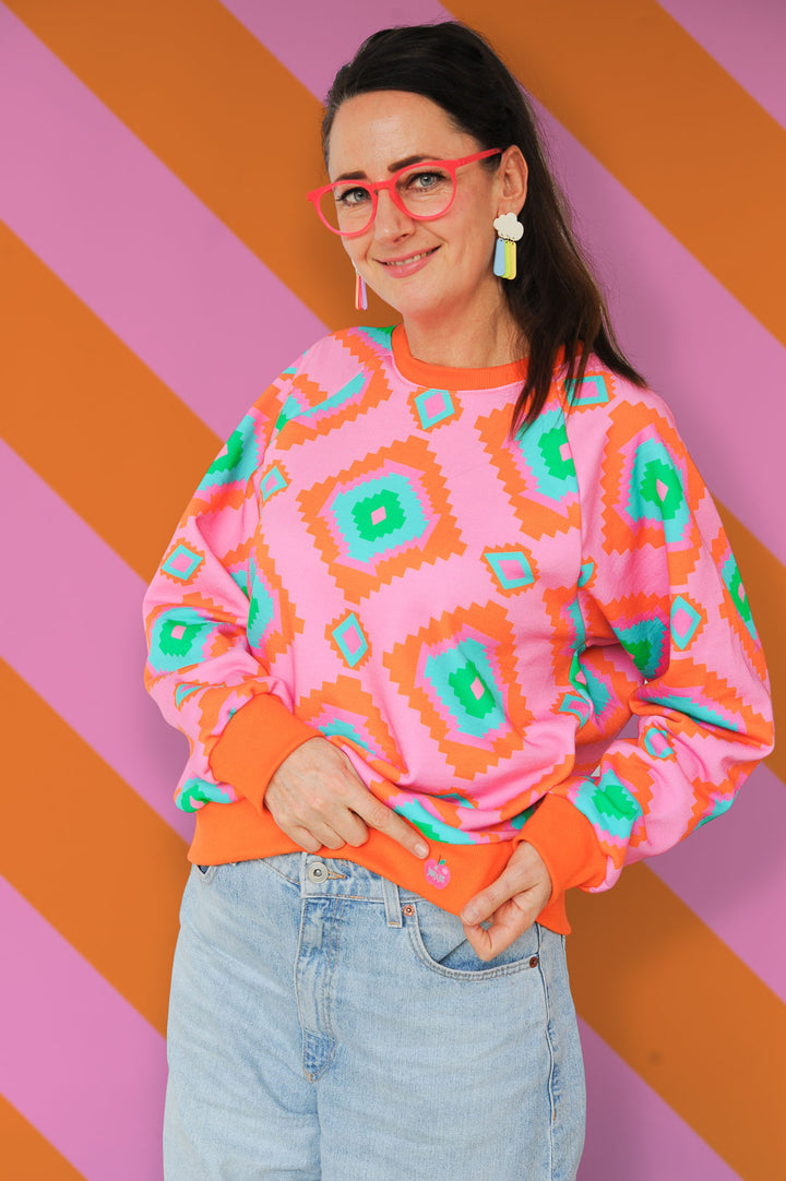 J&amp;J Bio Kuschelsweat Color Nomads rosa