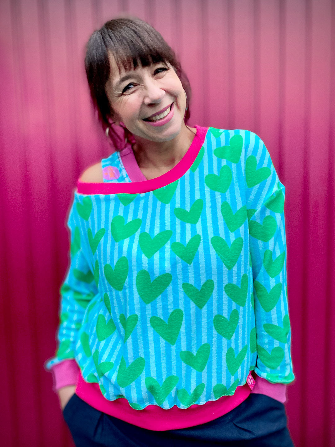 J&J Bio Frottee Mein Herz helltürkis