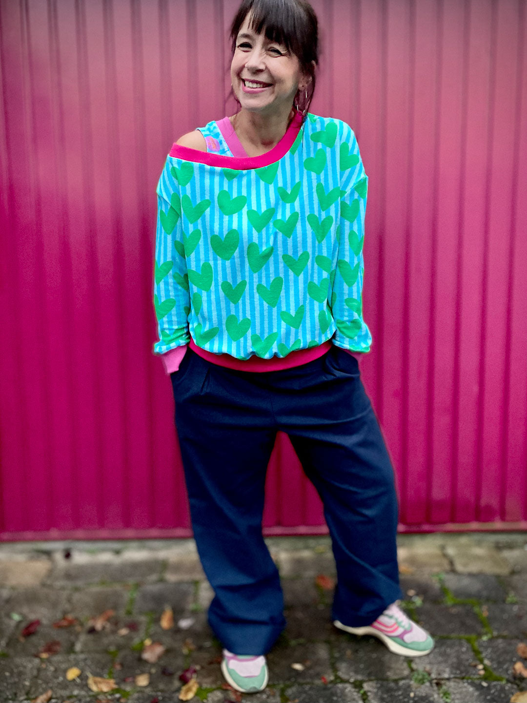 J&J Bio Frottee Mein Herz helltürkis