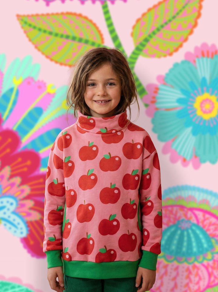 J&amp;J Bio Kuschelsweat Apples rosa