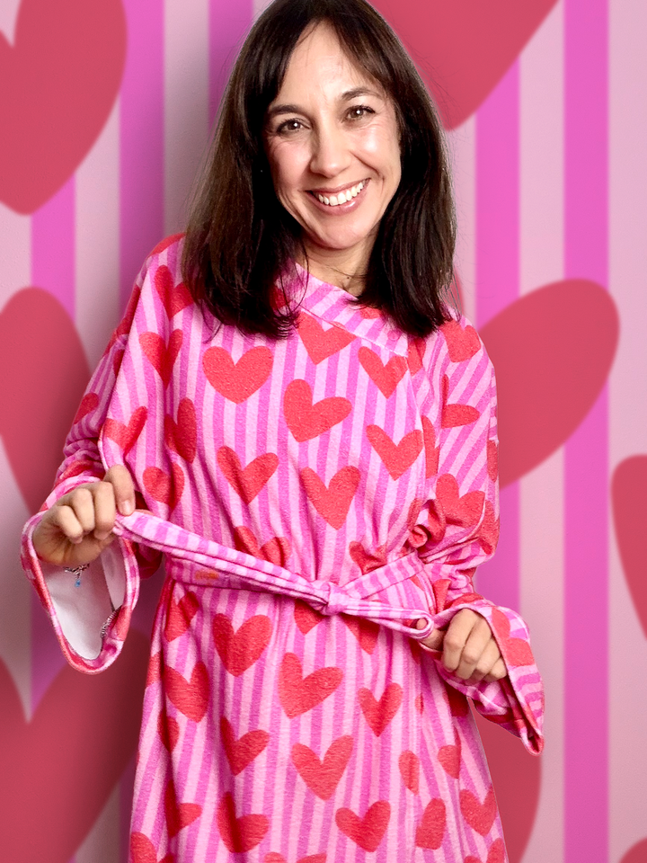 J&amp;J Bio Stretch Frottee Mein Herz pink
