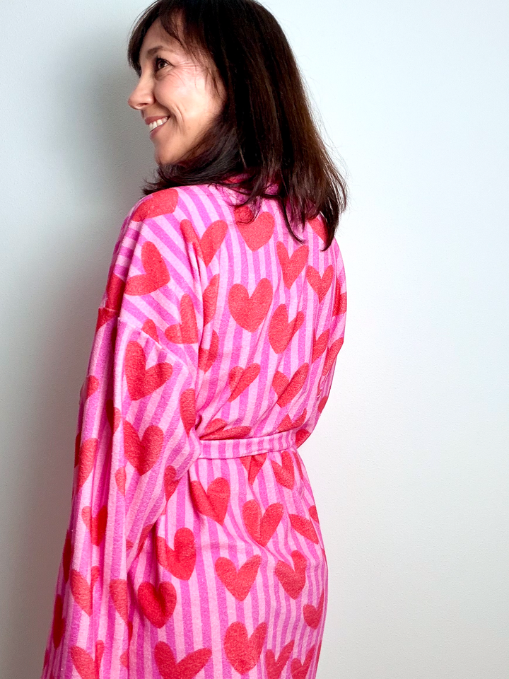 J&amp;J Bio Stretch Frottee Mein Herz pink