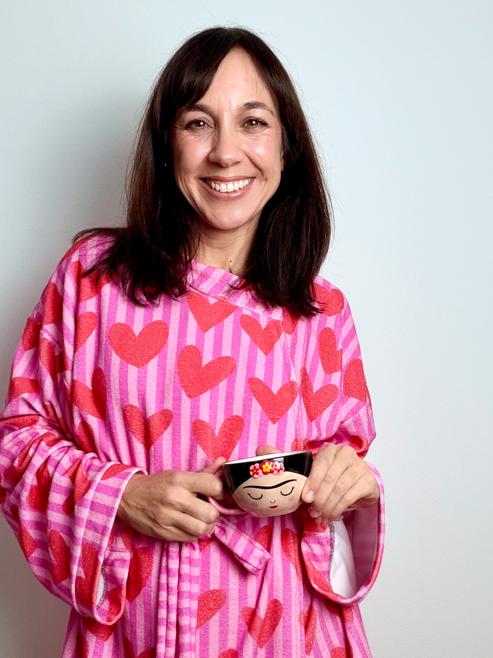 J&amp;J Bio Stretch Frottee Mein Herz pink