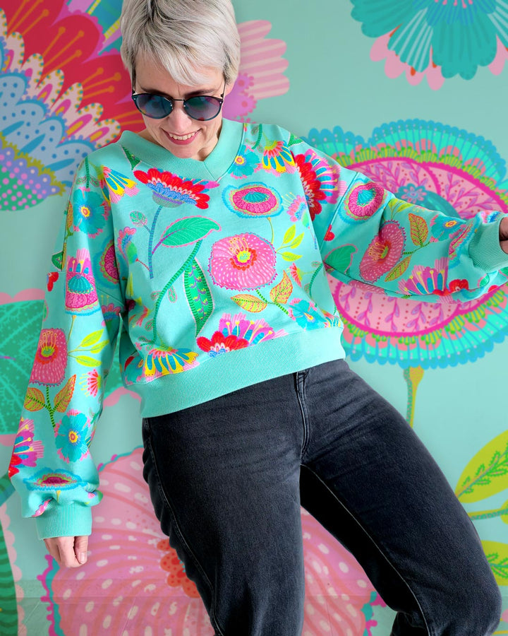J&amp;J Bio Retrosweat Paradise Petals aqua