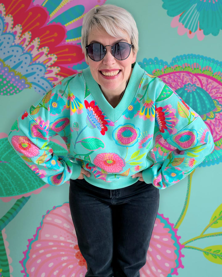 J&amp;J Bio Retrosweat Paradise Petals aqua