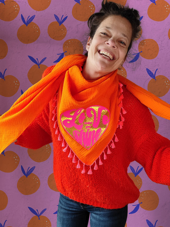 J&amp;J Musselin uni orange