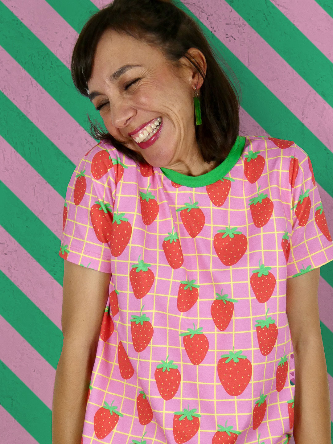 J&amp;J Bio Jersey Yummy Grid rosa