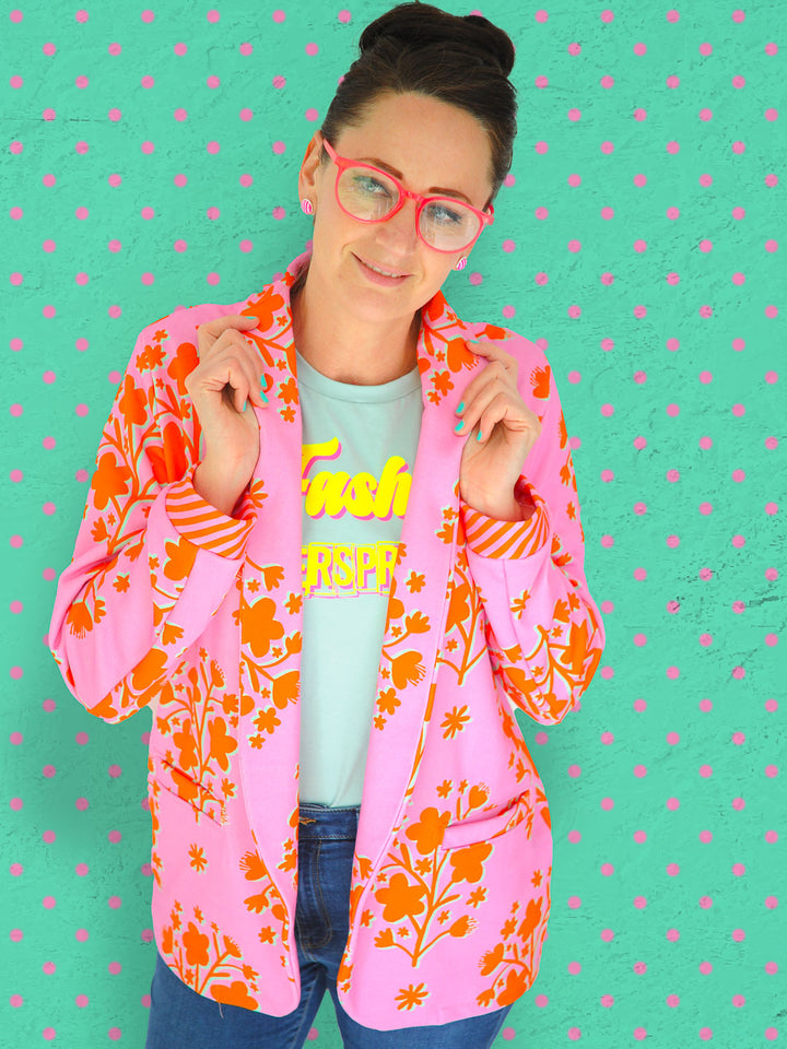 J&amp;J Retrosweat Desert flower two tone rosa extrabreit