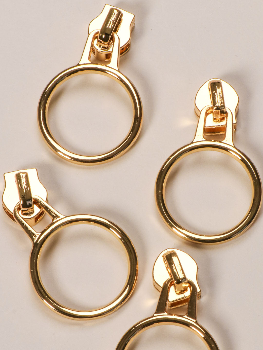 J&J Zipper Metall Ring gold