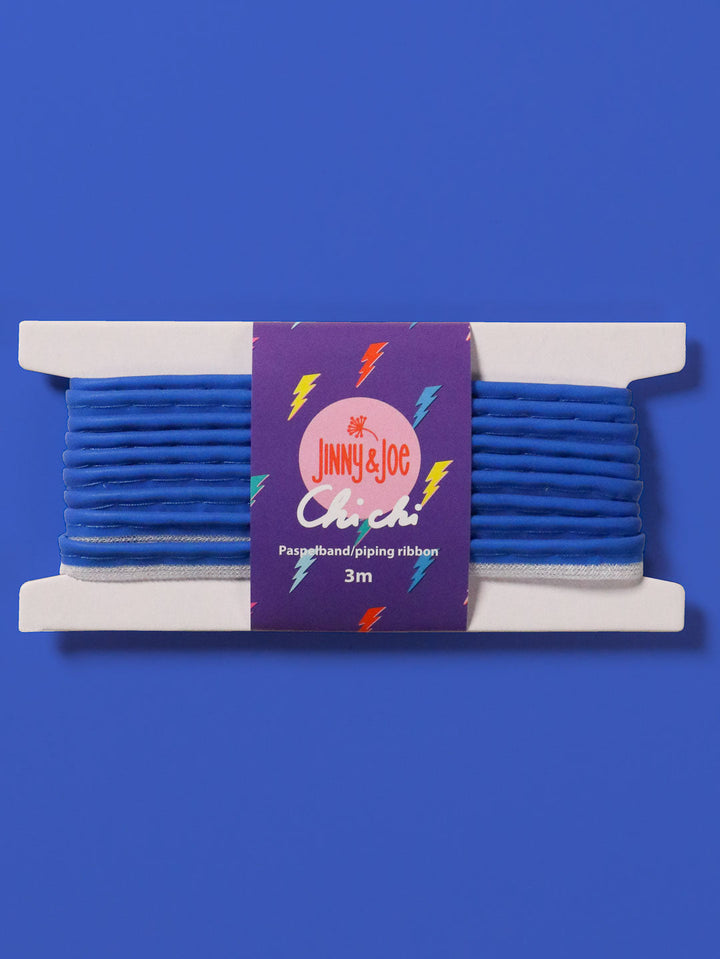 J&amp;J Paspelband Glow royal blue