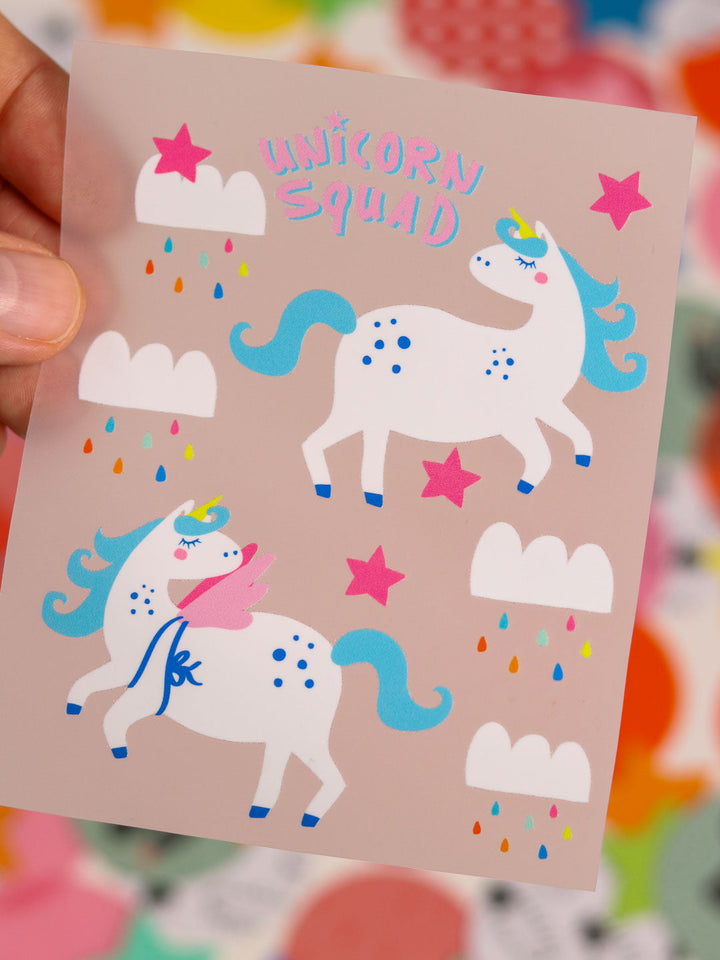 J&amp;J Bügelbild Set Unicorn Squad