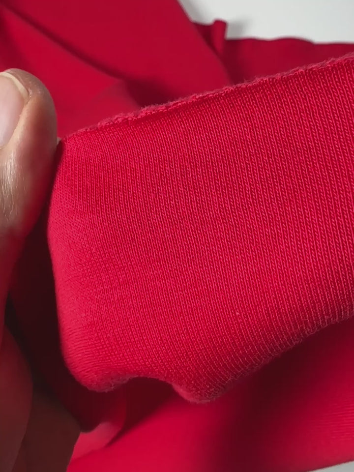 J&amp;J Kuschelsweat uni rot extrabreit