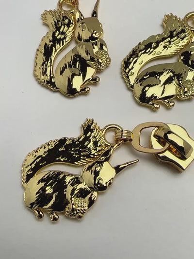 J&J Zipper #5 Squirrel gold