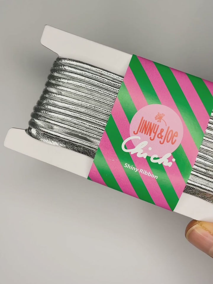 J&amp;J Paspelband deluxe silber