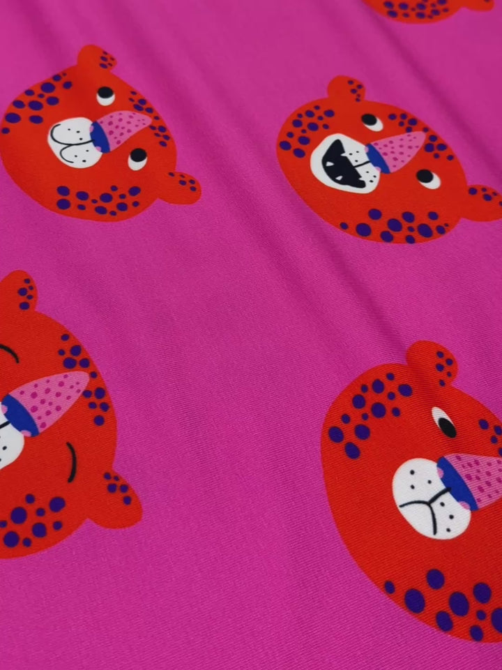 J&amp;J Bio French Terry Leopold pink