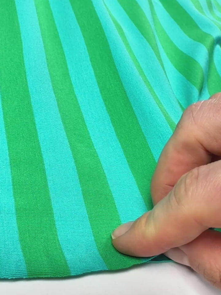 J&amp;J Bio Jersey Ringelz emerald-grün