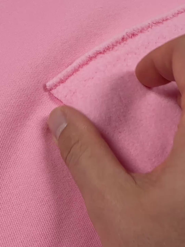 J&amp;J Kuschelsweat uni rose extrabreit