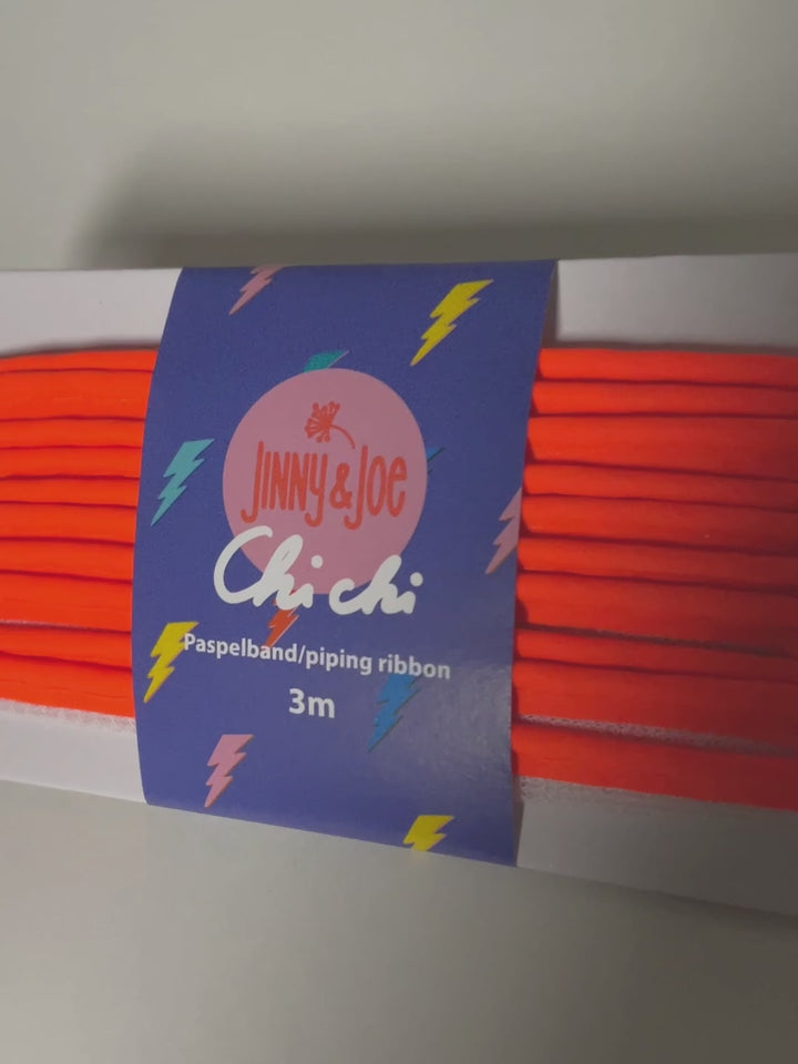 J&amp;J Paspelband Glow neon orange