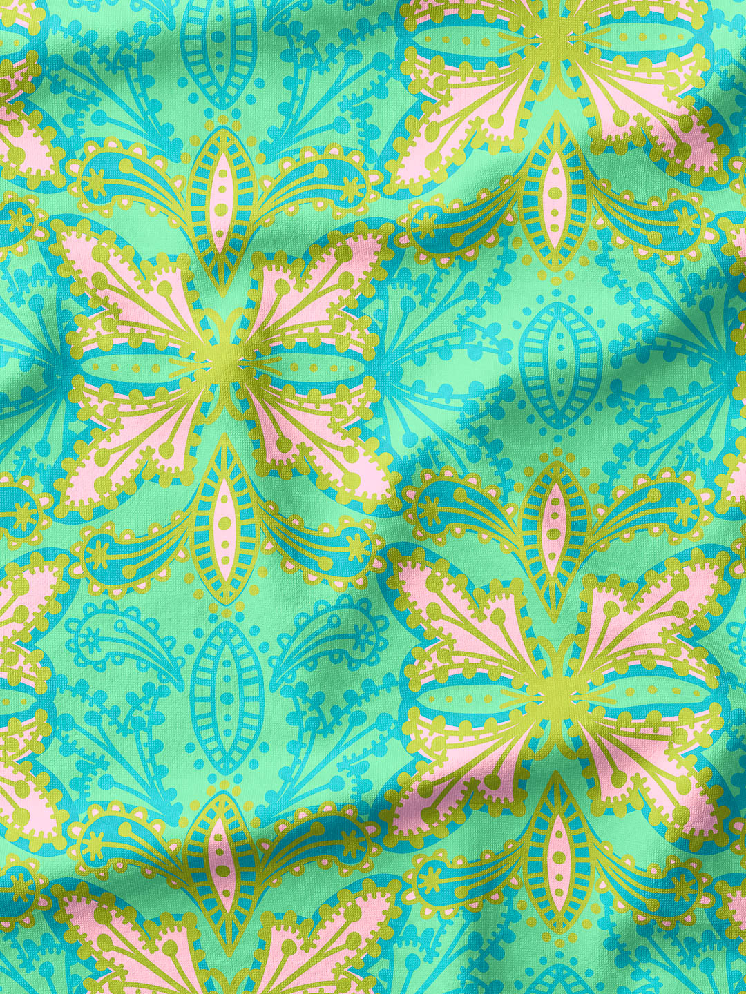J&amp;J French Terry Martha aqua