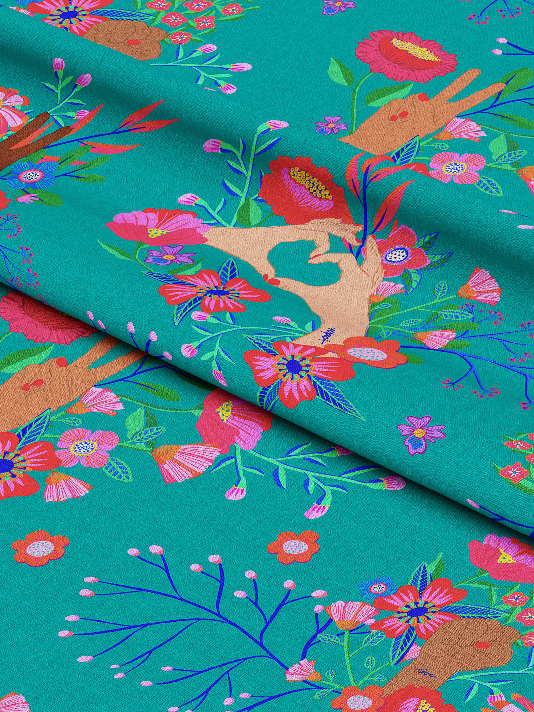 J&amp;J Canvas Sisterhood cyan