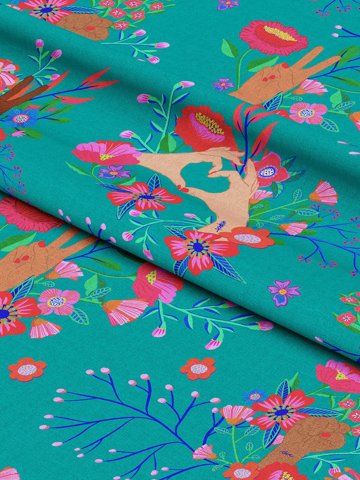 J&amp;J Canvas Sisterhood cyan