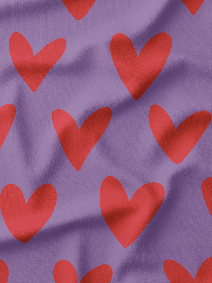 J&amp;J French Terry Love ist the Answer lilac
