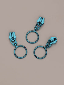 J&J Zipper Ring blau